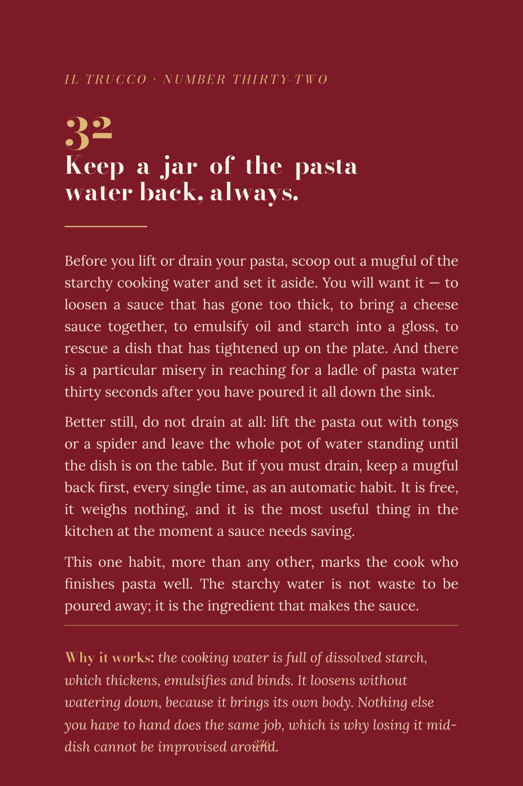 A numbered trick page